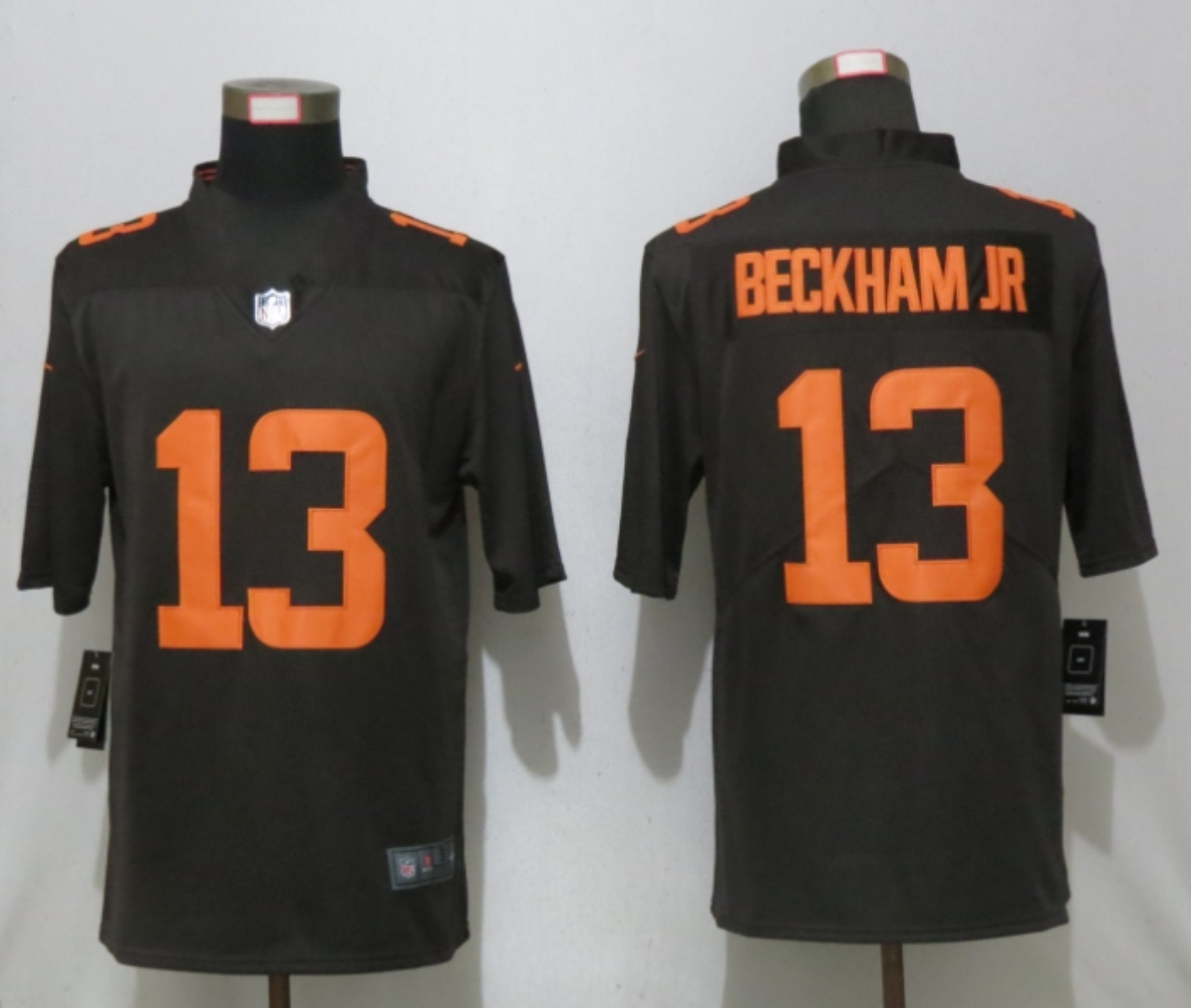 Men New Nike Cleveland Browns #13 Beckham jr Brown lternate Vapor Limited Jersey